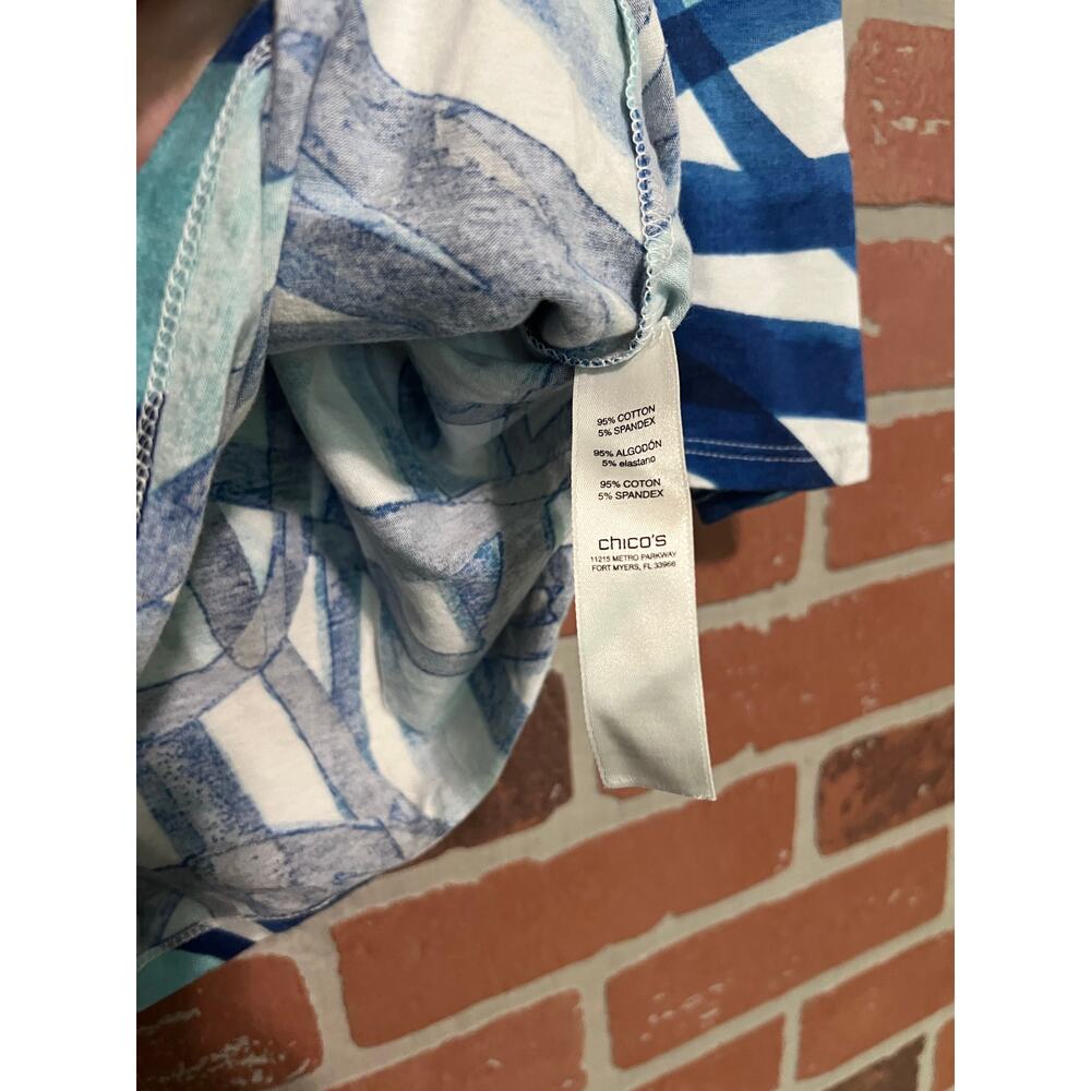 Weekend's by Chico's Blue Top - L - Picture 4 of 5